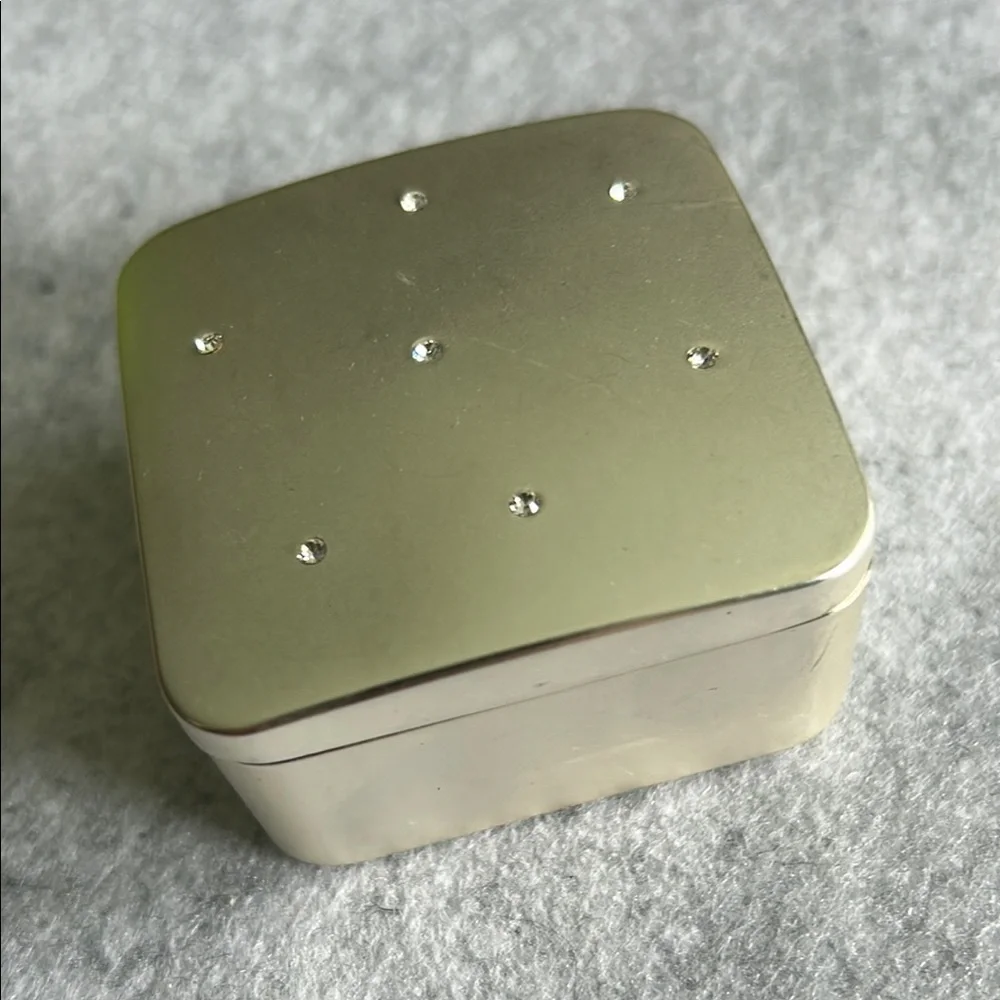 Vintage Silver Plated with Studs Trinket Box
